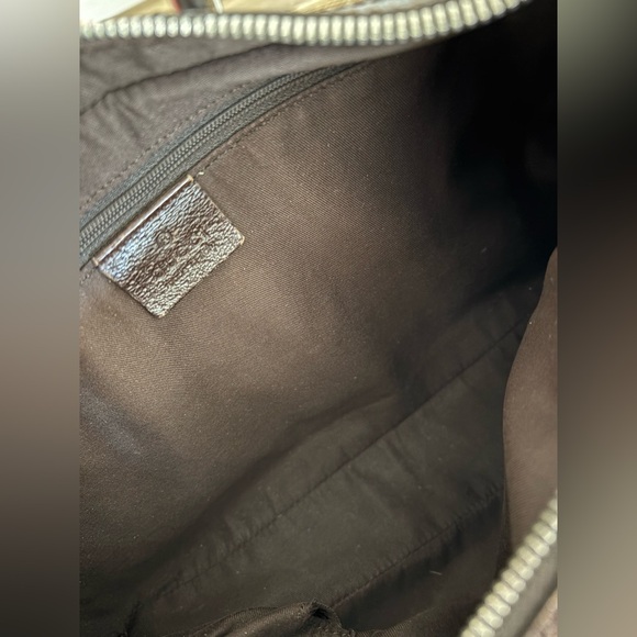 AUTHENTIC GUCCI GG Brown Monogram Canvas Bag Vintage Y2K - Picture 11 of 12